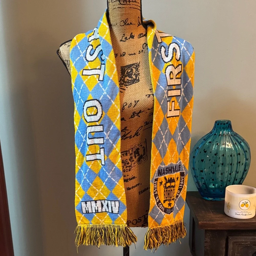 The Nashville Roadies Blue and Yellow Argyle Scarf